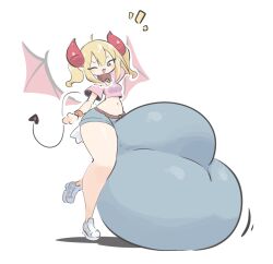 demon demon_girl futanari huge_cock huge_balls hyper_balls hyper_penis o-bisu