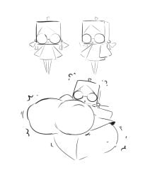 original original_character o-bisu huge_breasts huge_ass hyper_breasts hyper_ass breast_expansion ass_expansion