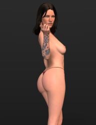 1girls 1trans 1transfem 3d arm_tattoo daz_studio female female_only gwen_hunter life_is_strange life_is_strange:_double_exposure panties pinup red_panties solo stormlux18 tattoo thong topless topless_female trans trans_(lore) trans_woman transfem transgender transgender_woman