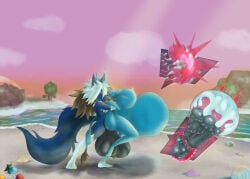 2_penises absurd_res alenicia_(artist) animal_genitalia animal_penis anthro balls beach big_balls big_penis blue_body blue_fur bodily_fluids brown_hair canid canine canis cervical_penetration cum cum_inflation cum_inside dhole duo equine_genitalia equine_penis excessive_cum excessive_genital_fluids felid feline female food fruit fur genital_fluids genitals hair hemipenes hi_res huge_balls huge_penis hybrid_genitalia hybrid_penis hyper hyper_balls hyper_genitalia hyper_penis hyper_pregnancy impregnation inflation internal knot knotted_equine_penis knotted_penis knotting lyka_faerengale_(character) male male/female mammal multi_genitalia multi_penis navy_fur penetration penis plant pregnant ridiculous_fit rosewater_(character) sunset tail tail_tuft teal_body teal_fur tuft turqoise_fur vein veiny_balls veiny_penis white_body white_fur white_hair wolf