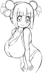 tim-buktu blair_(air-strip_angel) air-strip huge_breasts shortstack hanging_breasts cleavage