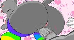 1boy 1girl anthro anus areolae ass ass_focus big_ass big_breasts black_eyes blue_thighhighs blush blush_stickers breasts breath cassettedream cat_girl condom condom_on_penis dream-cassette drooling duo english_text erection felid feline female female_orgasm from_behind furry furry_with_non-furry grey_fur half-closed_eyes heart-shaped_pupils hoshime huge_ass huge_breasts interspecies large_breasts legwear looking_back male mammal meme moaning multicolored_clothes multicolored_legwear multicolored_thighhighs nipples nude nude_female nyan_cat nyan_cat_(copyright) open_mouth orgasm paw_pose penetration penis puckered_anus pussy reverse_cowgirl_position rule_63 saliva sex solo_focus spoken_heart squatting steaming_body striped_thighhighs sweat symbol-shaped_pupils tail text thick_thighs thighhighs thighs tongue tongue_out vaginal vaginal_sex veiny_penis wide_hips