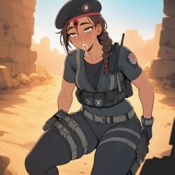 1girls ai ai_assisted ai_generated bleeding blood braided_ponytail brunette brunette_hair bullet_wound caveira_(rainbow_six) dead defeated defeated_female defeated_heroine fit fit_body fit_female killed latin latina_female prussia123 rainbow_six_siege ryona sexy sexy_body sexy_female shot shot_in_head snuff tactical_clothes tactical_gear tan_skin wound wounded