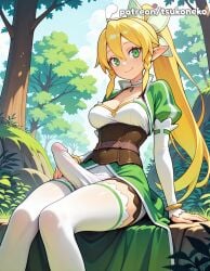 1futa 2026 ai_assisted ai_generated anime artist_name bare_tree blonde_hair braid branch breasts bush bust cock dick elf erection explicit foliage forest futanari green_eyes hi_res high_quality high_resolution highres in_tree kirigaya_suguha leafa long_hair nature outdoors patreon patreon_username penis pointy_ears ponytail sitting smile solo stable_diffusion sword_art_online sword_art_online:_alicization thighhighs tree_stump tsukoneko twin_braids under_tree watermark white_legwear