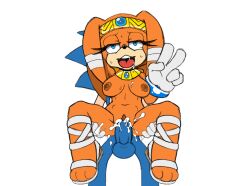 areola blue_eyes blue_fur breasts colorized colorized_edit cum cum_in_pussy leatherruffian mobian mobian_(species) mobian_echidna mobian_hedgehog nipples orange_fur penis penis_in_pussy pussy sega sonic_(series) sonic_adventure sonic_the_hedgehog sonic_the_hedgehog_(series) third-party_edit tikal_the_echidna white_hair