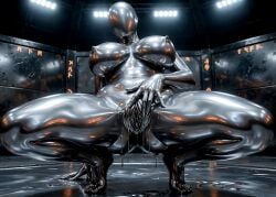 ai ai_art ai_assisted ai_generated big_ass big_breasts featureless_breasts featureless_face female female_focus female_only latexlobo metallic_body presenting presenting_hindquarters presenting_pussy pussy pussy_juice pussy_juice_drip shiny shiny_body shiny_skin slime slime_(substance) slime_girl tagme unknown_female unknown_species voluptuous voluptuous_female
