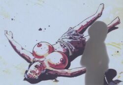 ai_assisted barefoot_gen barefootgen corpse dead dead_body death empty_eyes female female_death ground hadashi_no_gen hiroshima huge_breasts nipples open_eyes open_mouth screenshot_edit topless