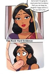 1boy 1girls ai_assisted ai_generated bindi black_eyes black_hair blowjob dark-skinned_female fellatio female forehead_jewel girlfriend's_mother human indian indian_clothes indian_female instant_loss instant_loss_2koma interracial male mother mother-in-law mother-in-law_and_son-in-law oral oral_sex penis saree sari shocked shocked_expression shocked_eyes son-in-law sucking sucking_penis text text_bubble