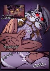 2026 5_fingers abs anthro anthro_focus anthro_penetrated areola arms_tied balls bed belly belly_focus belly_fucking belly_humping black_body black_fur black_nose blush bodily_fluids bondage bound breasts canid canid_demon canine canis close-up collar cum cum_from_navel cum_in_navel cum_inside cumshot curvy_figure deep_navel demon detailed_navel digital_media_(artwork) ejaculation embarrassed eyebrow_piercing facial_piercing female female_anthro female_focus female_penetrated fingers fluffy fur furniture genital_fluids genitals gold_(metal) gold_tooth grey_hair hair hellaverse hellhound helluva_boss hi_res horn humanoid_genitalia humanoid_penis hybrid imp indoor_nudity inside interspecies kemono long_hair looking_at_belly looking_down loona_(helluva_boss) lying male male/female male_penetrating male_penetrating_female mammal masturbation multicolored_body multicolored_fur muscular muscular_anthro muscular_female muscular_male mythological_canine mythological_creature mythology navel navel_blush navel_fetish navel_focus navel_penetration navel_play navel_poke navel_rim nipples nude on_back open_mouth orgasm penetration penis penis_in_navel piercing red_areola red_nipples red_sclera renthelynx restrained restrained_arms restraints rope rope_bondage sex signature smile striker_(helluva_boss) submissive submissive_anthro submissive_female tail teeth text tuft two_tone_body two_tone_fur unusual_penetration vulva watermark white_body white_eyes white_fur yellow_eyes yellow_sclera