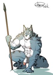 abs anthro big_muscles fur husky_(artist) koreanhusky male male_only mammal muscular muscular_male nipples pecs