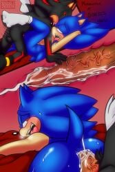 2023 anal anal_sex anthro anus ass backsack balls bedroom_eyes biped black_body black_fur blue_body blush bodily_fluids closed_eyes clothing cum cum_in_ass cum_inside cum_string cumshot digital_drawing_(artwork) digital_media_(artwork) doggy_style duo ejaculation english_text erection eulipotyphlan feet fluffy fluffy_chest footwear from_behind_position from_front_position fur genital_fluids genitals green_eyes half-closed_eyes hands_behind_head heart_eyes heart_symbol hedgehog hi_res humanoid_genitalia humanoid_penis legs_up looking_back looking_pleasured lying male male/male male_penetrated male_penetrating male_penetrating_male mammal missionary_position narrowed_eyes nude on_back open_mouth penetration penile penile_penetration penis penis_in_ass rear_view seductive sega sex shadow_the_hedgehog simple_background socks sonadow sonic_the_hedgehog sonic_the_hedgehog_(series) spicesized spread_toes sweat sweatdrop tail text toes tongue tongue_out vein veiny_penis white_body white_fur