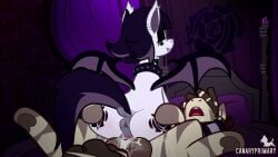2026 2d_animation animal_genitalia animated ass bat_pony bed big_butt big_penis black_hair black_hooves blush bodily_fluids bouquet bronw_balls brown_penis butt_grab canaryprimary collar cowgirl_position cum cum_from_vagina cum_in_vagina cum_inside cum_on_penis cute_fangs duo enzi_(canaryprimary) equid equine erection eye_bags fangs female female_on_top female_penetrated feral feral_on_feral feral_penetrated feral_penetrating feral_penetrating_feral flower from_front_position full_moon fur furniture genital_fluids genitals grey_body grey_fur grey_hair grey_inner_ear hair half-closed_eyes hand_on_butt hasbro hi_res hooves inside long_playtime looking_pleasured lying magic male male/female male_on_bottom male_penetrating male_penetrating_female mammal markings mole_(marking) moon my_little_pony nami955_(va) narrowed_eyes night on_back on_bed on_bottom on_top orange_eyes orgasm penetration penis plant poison_(nami955) pupils purple_body purple_eyes purple_fur purple_hair raining red_hood sex smile sound sound_effects studded_collar studs tagme teeth vaginal_penetration video voice_acted zebra
