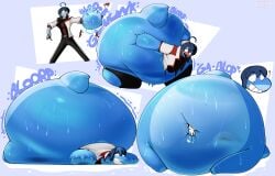 1boy groping human inflatable inflation sequence shark sharkbubble simple_background transformation