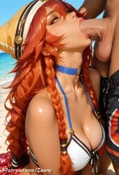 1boy 1girls ai_generated ass ass_grab ass_focus big_ass big_breasts breast_grab breasts breasts_out blowjob open_mouth dark-skinned_female dark_skin female female_on_cloth female_focus heavy_breathing light-skinned_male light_skin looking_at_viewer lupusregina_beta male nipples nipples_outside overlord_(maruyama) pov pov_male penis penis_in_mouth sock tits tits_out uncensored uncensored_breasts uncensored_nipples zeeneee