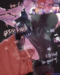 1futa 1girls abs armor ass big_ass big_balls big_breasts big_penis blush breasts caenis_(fate) clenched_teeth dark-skinned_futa dark_skin deep_penetration drooling fate/grand_order fate_(series) female flirting futa_on_female futanari horsecock huge_cock kabedon mash_kyrielight mostly_clothed muscular muscular_futa one_eye_covered penis penis_against_belly penis_awe precum razorbelyy_(animaataraxia) ripped_clothing short_hair skimpy_clothes sweat tattoo text thick_thighs toned two-tone_hair uncensored vaginal_penetration vaginal_sex veiny_penis wide_hips