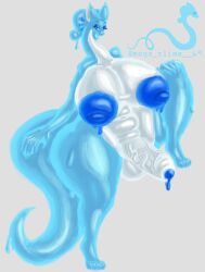 absurd_res anthro big_breasts big_butt big_nipples bodily_fluids breasts butt herm hi_res huge_breasts huge_butt huge_nipples hyper hyper_breasts hyper_butt hyper_nipples intersex lactating mega_slime nipples reptile scalie slime snake solo thick_thighs