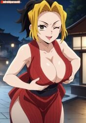 1girls ai_generated aindroidparanoid ass big_ass big_breasts big_butt breasts busty curvy cute demon_slayer fat_ass female female_only flirting hair hi_res hips huge_ass huge_breasts human kimetsu_no_yaiba large_ass large_breasts legs makio_(kimetsu_no_yaiba) narrow_waist slim_waist squeezing tagme thick_ass thick_thighs voluptuous waist wide_hips