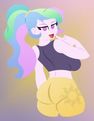 1girls 2024 2d 2d_(artwork) 2d_artwork ass ass_focus big_ass big_breasts blue-haired_female blue_hair blue_hair_female bra breasts clothed clothed_female clothing egor418 equestria_girls female female_focus female_only friendship_is_magic fully_clothed fully_clothed_female green-haired_female green_hair green_hair_female gym_shorts hasbro light-skinned_female light_skin multicolored_hair my_little_pony pink-haired_female pink-skinned_female pink_body pink_hair pink_hair_female pink_skin ponytail principal_celestia rear_view shorts simple_background softcore solo solo_female solo_focus sports_bra thick_thighs thighs warming_up workout workout_clothes