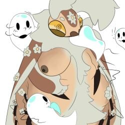 anthro arthropod back_wings belly belly_licking female flora_(pillowater) flower ghost hand_on_belly hi_res hypnosis inflation insects lepidopteran licking mind_control moth obese overweight pillowater plant solo spirit stomach_bulge tongue vore weight_gain wings