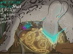 anal anal_fluids anal_sex anthro anus armorless_protogen ass balls begging big_balls big_butt big_penis blush blush_lines bodily_fluids body_writing bracelet brown_body brown_fur chastity_cage chastity_device collar degradation dialogue digital_media_(artwork) duo english_text erection felid forced fur fur_markings furniture genital_fluids genital_piercing genitals glowing glowing_anus grey_body grey_fur gynomorph gynomorph/male gynomorph_penetrating hi_res huge_cock humanoid_genitalia humanoid_penis intersex intersex/intersex intersex/male intersex_penetrating jewelry knife leash leopard_spots lying machine male male_penetrated mammal markings multicolored_body multicolored_fur natasha_(no_name) no_name_(artist) no_name_(no_name) nude on_back on_table pantherine penetration penile penis penis_piercing piercing pinned protogen rape rear_view runes sex snow_leopard sound_effects spots submissive sweat table tail tan_body tan_fur text vein white_body white_fur writing_on_butt