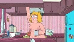 bags_under_eyes casual_nudity clarence completely_naked completely_naked_female completely_nude completely_nude_female mary_wendell messy_hair milf muffin_top naked naked_female nude nude_female screenshot_edit tagme thick_thighs