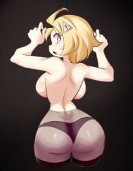 big_ass big_breasts breasts bubble_butt danchan female huge_ass huge_breasts lucyfercomic thick_thighs wide_hips