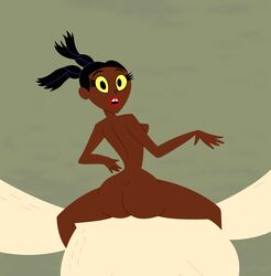 1girls adult_swim big_butt bird brown_skin butt cartoon_network dark-skinned_female dark_skin extra_thicc_rave_girl female female_focus huge_ass lipstick rave_girl_(samurai_jack) red_lipstick samurai_jack thick_thighs thighs wide_hips yellow_sclera