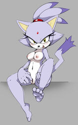 anthro big_breasts blaze_the_cat breasts feline feline female fur mammal night0wi nipples nude purple_fur pussy simple_background smile solo sonic_(series) spreading tongue