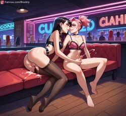 ai_feet ai_generated ai_text boobly bra club cum futa_on_futa futanari multiple_futa punk