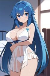 ai_generated blue_hair dawn_(pokemon) lingerie long_hair nintendo pokemon