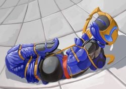 1girls artist_name artist_request ass ass_cleavage ass_focus ass_visible_through_thighs big_ass bodysuit bondage breast_press breasts fat_ass feet female female_focus female_only full_body full_body_suit helmet heroine kamen_rider kamen_rider_jeanne kamen_rider_revice_(series) large_breasts laying_on_stomach mask masked masked_female on_floor rope_bondage sakura_igarashi solo solo_female solo_focus thick_thighs thighhighs thighs