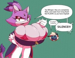 absorption_vore annoyed annoyed_expression anthro blaze_the_cat bra breast_vore breasts breasts_bigger_than_head cleavage_overflow cleavage_vore feline female female_only fully_clothed furry huge_breasts hyper hyper_breasts lemur mobian mobian_(species) mole mole_on_breast punching_breasts sega sonic_(series) sonic_(series) sonic_rush sonic_the_hedgehog_(idw) sonic_the_hedgehog_(series) talking_to_another tangle_the_lemur tascom vore vore_tattoo wardrobe_malfunction