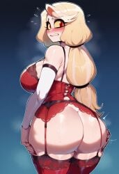 ai_generated charlie_morningstar_(hazbin_hotel) civitai garter_straps hazbin_hotel thiccwithaq_(ai_style)