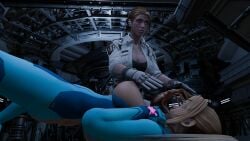 3d 3d_(artwork) alien alien_(franchise) alien_penis ass big_breasts breasts breasts_out caught facehugger female female_only forced forced_oral hailey_(the_first_descendant) laboratory looking_at_another metroid open_shirt penis penis_in_mouth rape raped_by_monster resisting runeiteer samus_aran scared small_penis surprised the_first_descendant torn_clothes trying_to_help unwilling unwilling_participant unwilling_prey worried