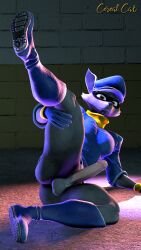 3d_(artwork) absurd_res anthro ass balls boots bottomless clothed clothing digital_media_(artwork) erection footwear genitals gloves handwear hat headgear headwear hi_res looking_at_viewer male mammal penis pinup pose procyonid raccoon sly_cooper sly_cooper_(series) solo sony_corporation sony_interactive_entertainment source_filmmaker sucker_punch_productions weegeen8or1337