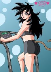 ass butt_focus cindy_toons dragon_ball dragon_ball_super dragon_ball_xenoverse dragon_ball_xenoverse_2 dragon_ball_z fitness gym gym_clothes gym_clothing gym_shorts gym_uniform nancy_saiyan oc original_character saiyan saiyan_girl saiyan_tail tail