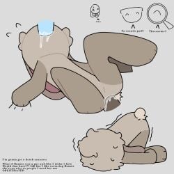 2boys1girl cum_in_ass cum_in_mouth dandy's_world finn_(dandy's_world) grabbing_sheets holding_leg legs_apart legs_up lying_on_back oc original_character rodger_(dandy's_world) sucking_penis threesome