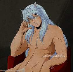 1boy aquarina cropped inuyasha inuyasha_(character) male male_only nude solo