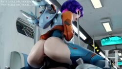 animated black_penis juno_(overwatch) looking_back sfm_hood tagme vagina vaginal_penetration video