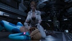 3d 3d_(artwork) alien alien_(franchise) alien_penis ass big_breasts breasts breasts_out caught egg facehugger facehugger_egg female female_only forced forced_oral hailey_(the_first_descendant) laboratory looking_at_another metroid open_shirt penis penis_in_mouth rape raped_by_monster resisting runeiteer samus_aran scared small_penis surprised the_first_descendant torn_clothes trying_to_help unwilling unwilling_participant unwilling_prey worried