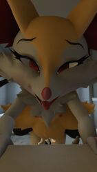 1boy 1girls 3d :d ahe_gao ahe_gao areolae arm_support bathroom braixen breasts breasts_out cheek_tuft chest_tuft cum cum_drip cum_in_pussy cum_inside doggy_style dripping ear_fluff female female_focus fox_ears fox_girl fox_tail furry furry_female half-closed_eyes happy_sex implied_sex leaning_back leg_lock meddlade mirror nipples open_mouth open_smile pokemon pokemon_(species) red_eyes rolling_eyes sex sfm small_breasts smaller_female smile solo_focus spread_legs tongue tongue_out vaginal_penetration white_body white_fur yellow_body yellow_fur