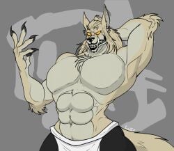 armpit female hunter_the_parenting maid_apron matilda_(htp) matilda_wilde muscular muscular_anthro muscular_female no_nipples pecs shirtless six_pack tagme tagme_(artist) werewolf werewolf_girl werewolf_mommy world_of_darkness