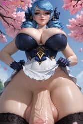 1futa ai_generated balls big_ass big_breasts big_butt big_nipples big_penis big_thighs blue_eyes blue_hair breasts cock_pointing_towards_viewer drill_hair fuloyta futa_only futanari gwen_(league_of_legends) large_breasts large_testicles league_of_legends light-skinned_futanari light_skin looking_at_viewer nipples penis penis_pointing_toward_viewer pov presenting presenting_penis receiving_pov riot_games skirt_lift submissive_pov taker_pov thick_penis thick_thighs veiny_penis