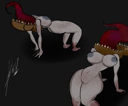 big_breasts breasts chest dark_souls dark_souls_3 fromsoftware honas007 large_tongue mimic mimic_(dark_souls) mimic_chest monster monster_girl_(genre) nailstrabbit nightmare_waifu nude simple_background video_games