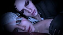 3d animated cd_projekt_red chameleonhops ciri face_licking gloves kissing licking no_sound tagme the_witcher the_witcher_(series) the_witcher_3:_wild_hunt tongue video yennefer yuri