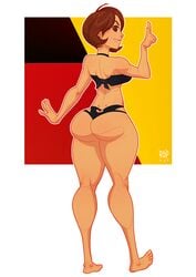 back_view bikini disney female helen_parr pixar samuraiblack smooth_skin solo the_incredibles