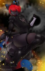 1boy ass backsack balls boots bottomless_skirt claws cosplay crossdressing crossplay dress ear_piercing feline femboy fire footwear furry gears girly gloves high_heels industrial japanese kemono male male_only mammal nier nier:_automata piercing reizo_(character) shoes sissy skirt taint thighhighs trap valkoinen yorha_2b_(cosplay)