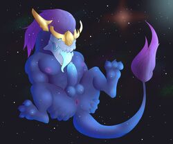 3_toes anus ass aurelion_sol balls big_penis blue_scales claws dragon erection fangs feet feral gay green_eyes hair hand_on_ass horn humanoid_penis league_of_legends male male_only muscular muscular_male nipples paws penis precum purple_hair scales solo space spread_legs spreading star toes tongue tongue_out trianglepapaya video_games