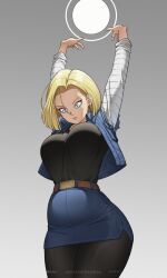 android 18 from dragon ball by mikeymegamega