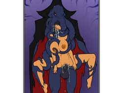 1girls black_hair breasts cum cum_in_ear cum_in_mouth cum_in_nose cum_in_pussy cum_inside dark-skinned_female double_penetration ear_penetration female from_behind illithid interspecies legend_of_queen_opala long_hair male mind_flayer monster nipples open_mouth oral osira penetration penis purple_tentacles pussy restrained rolling_eyes sex size_difference sparrow_(artist) spread_legs stand_and_carry_position stomach_bulge suspension tentacle tentacle_in_ear tentacle_in_nose vaginal_penetration